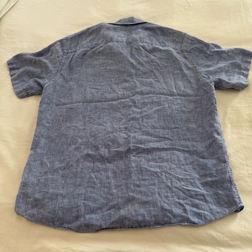 UNTUCKit Mens Valente WR Linen Short Sleeve Button Up Shirt - Picture 7 of 7